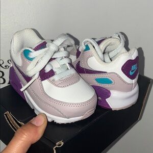Nike Kids' Purple, Teal, and White Sneakers
